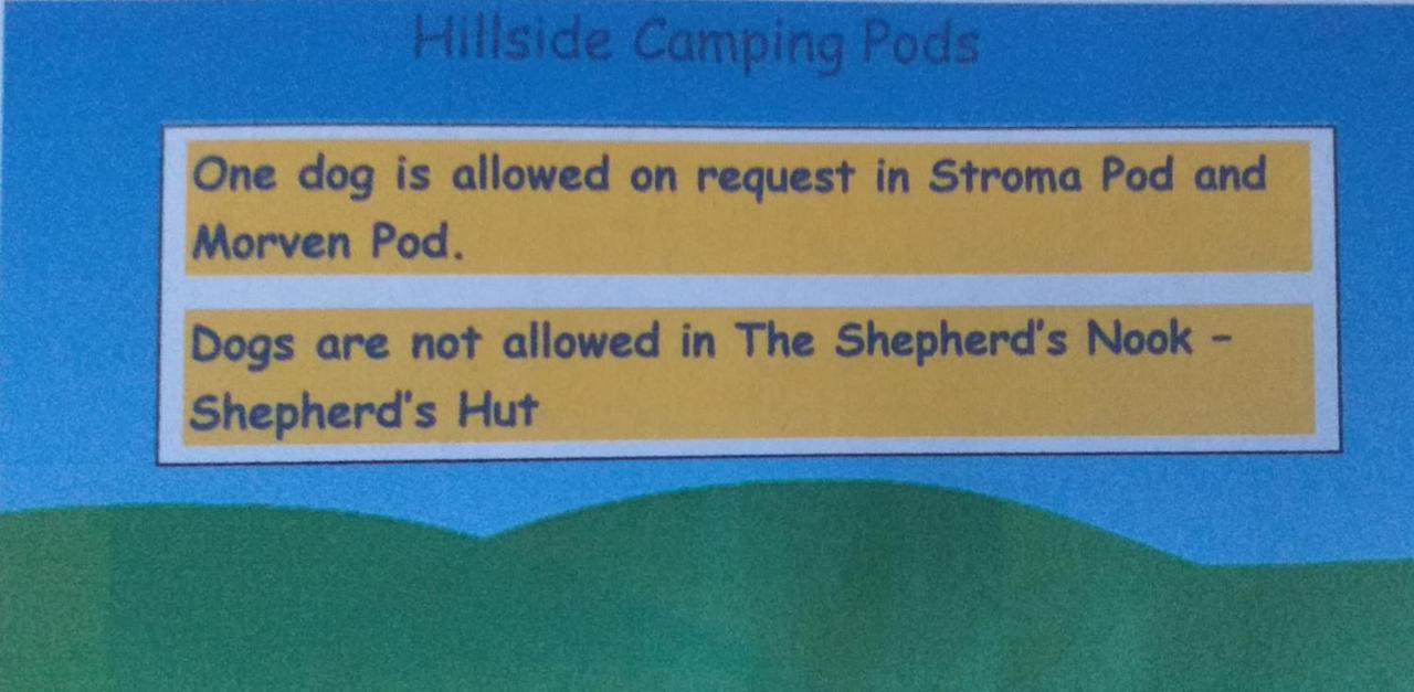 Hillside Camping Pods And Shepherd'S Hut Wick  Exteriör bild